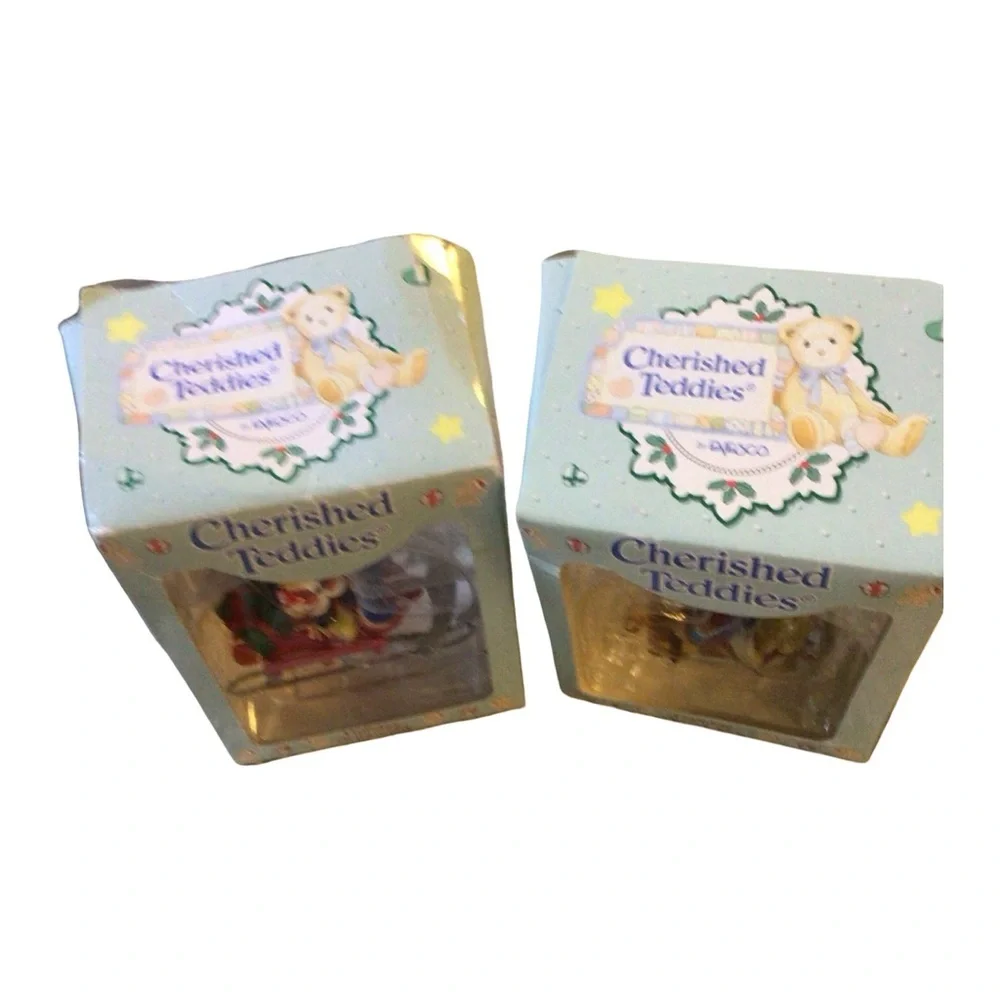 Cherished Teddies Festive Ornament Duo